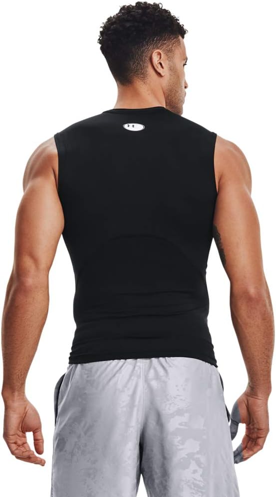 Under Armour Herren HeatGear Kompressions-Baselayer-Weste, Black/White