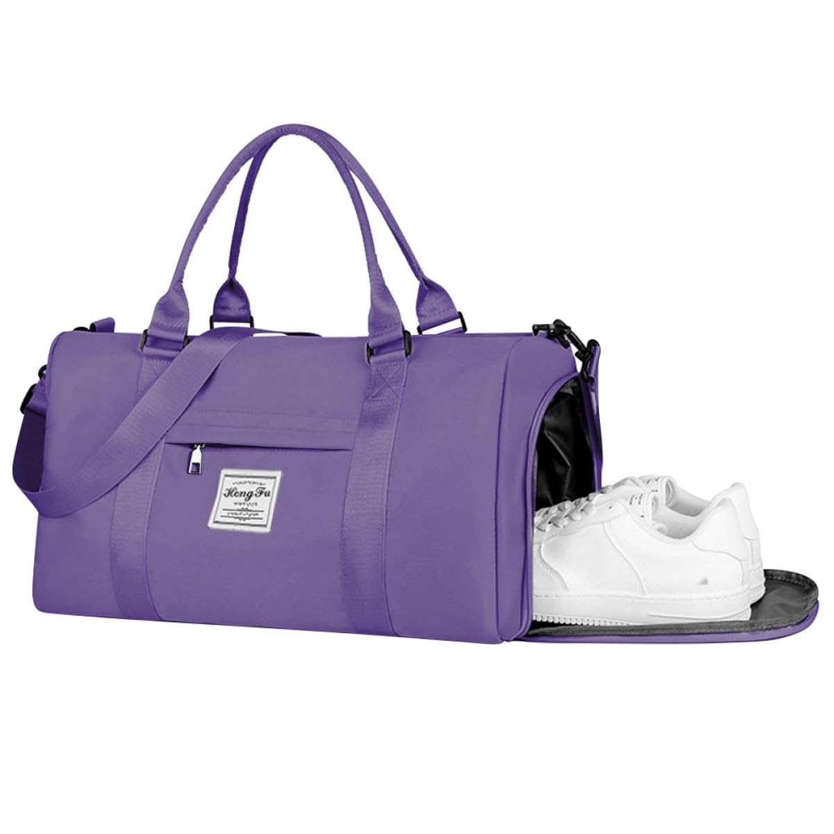 Flintronic Sporttasche Reisetasche, Reise Duffel Bag, mit Schuhfach & Nassfach, wasserdichte Übernachtungstasche, Gepäcktasche für Sport & Reisen für Herren Damen, Schwarz
