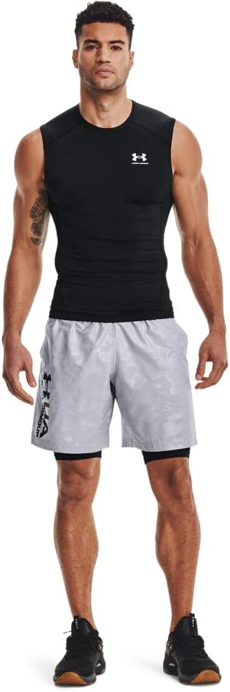 Under Armour Herren HeatGear Kompressions-Baselayer-Weste, Black/White