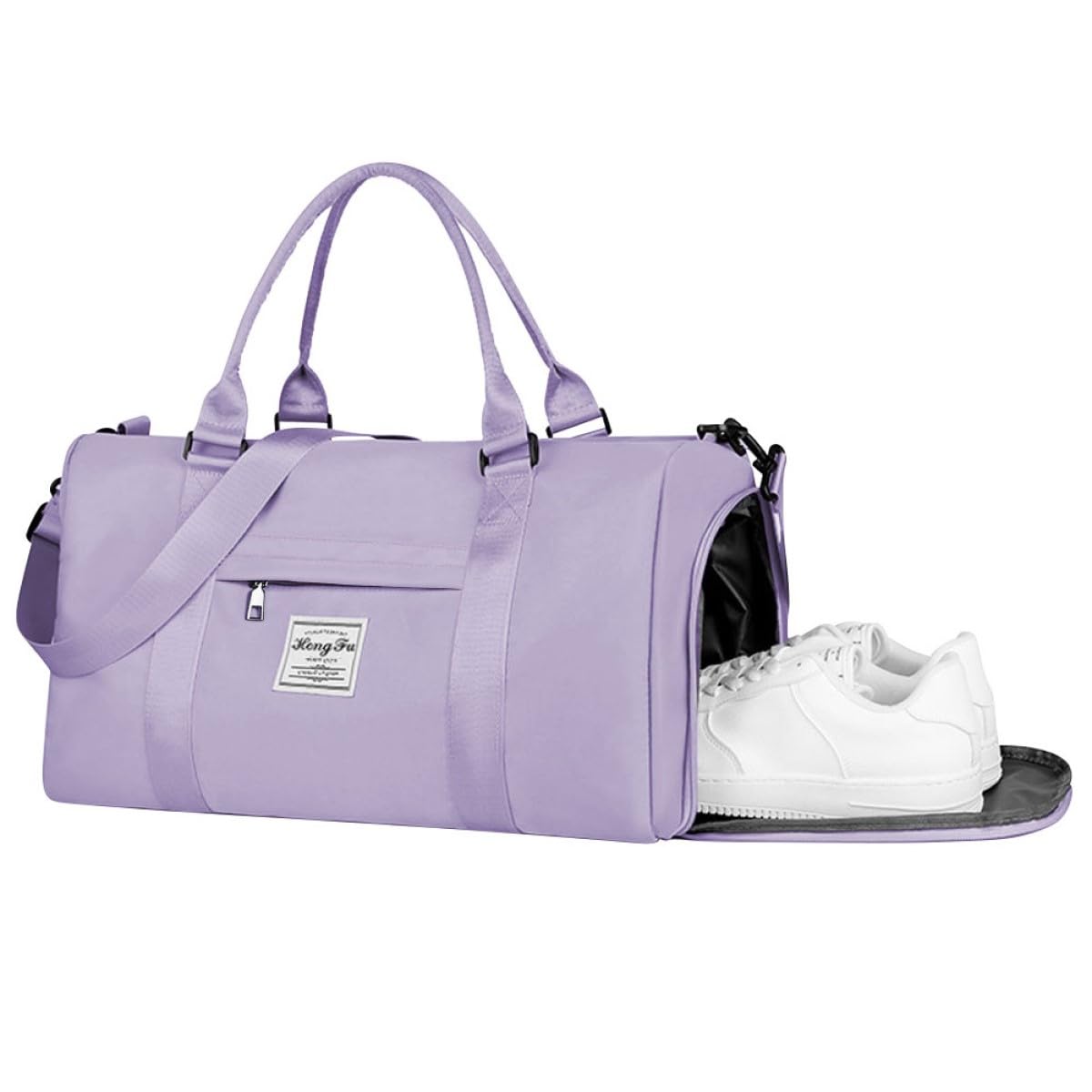 Flintronic Sporttasche Reisetasche, Reise Duffel Bag, mit Schuhfach & Nassfach, wasserdichte Übernachtungstasche, Gepäcktasche für Sport & Reisen für Herren Damen, Schwarz
