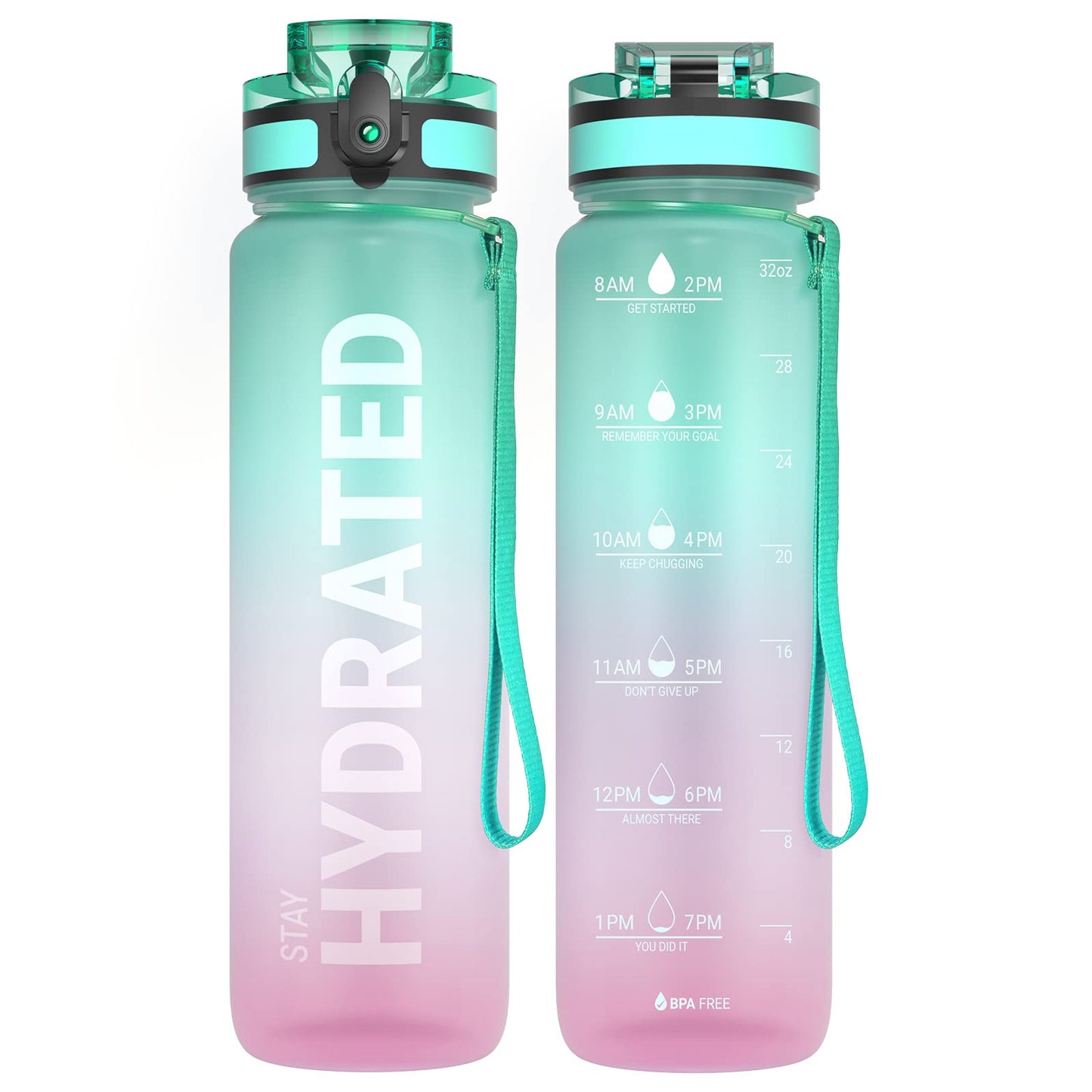 Sahara Sailor Trinkflasche, Sport Trinkflasche, [BPA-frei Tritan] 1L/500ML/750ML Auslaufsicher Sport Wasserflasche, Sportflasche für Fahrrad, Camping, Yoga, Gym (1 Flasche)