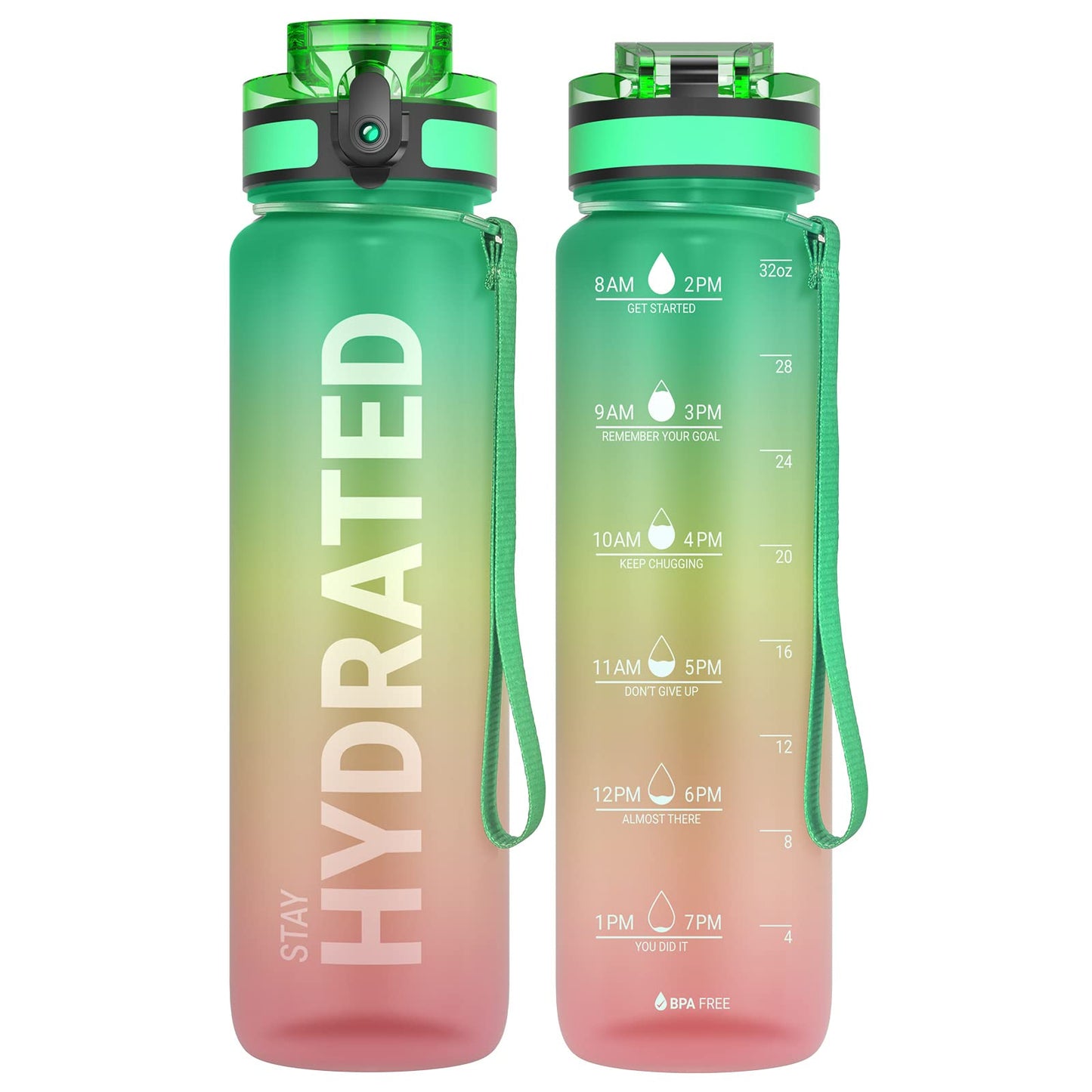 Sahara Sailor Trinkflasche, Sport Trinkflasche, [BPA-frei Tritan] 1L/500ML/750ML Auslaufsicher Sport Wasserflasche, Sportflasche für Fahrrad, Camping, Yoga, Gym (1 Flasche)