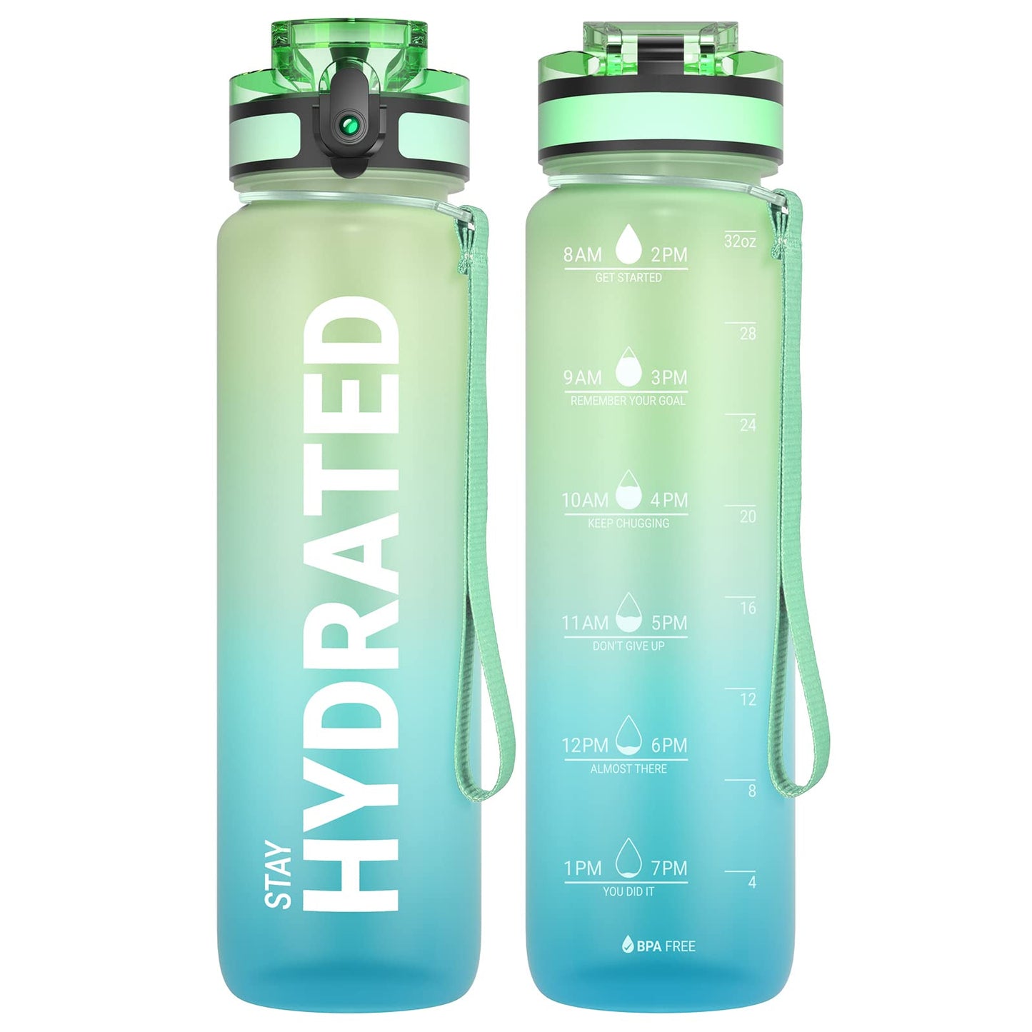 Sahara Sailor Trinkflasche, Sport Trinkflasche, [BPA-frei Tritan] 1L/500ML/750ML Auslaufsicher Sport Wasserflasche, Sportflasche für Fahrrad, Camping, Yoga, Gym (1 Flasche)