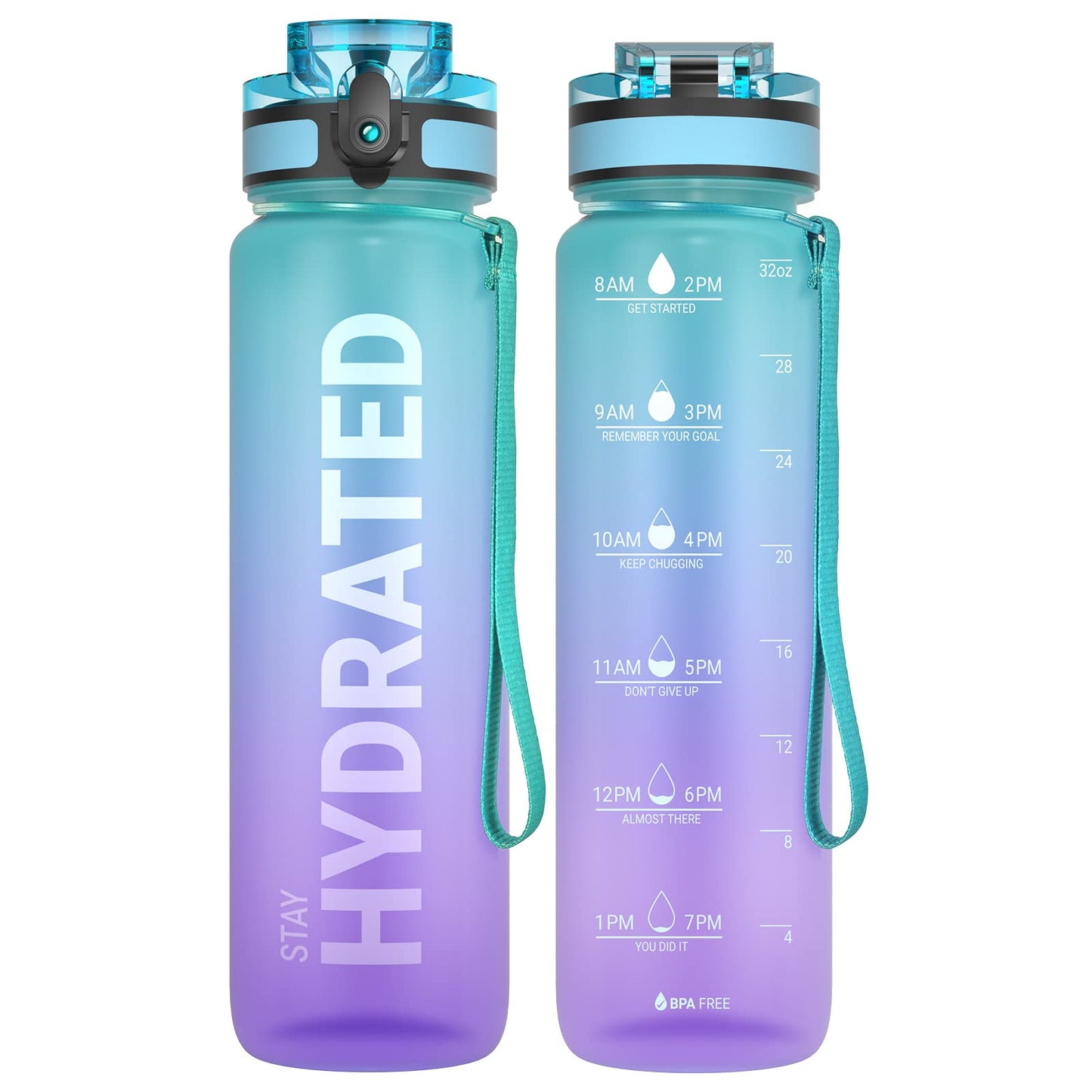 Sahara Sailor Trinkflasche, Sport Trinkflasche, [BPA-frei Tritan] 1L/500ML/750ML Auslaufsicher Sport Wasserflasche, Sportflasche für Fahrrad, Camping, Yoga, Gym (1 Flasche)