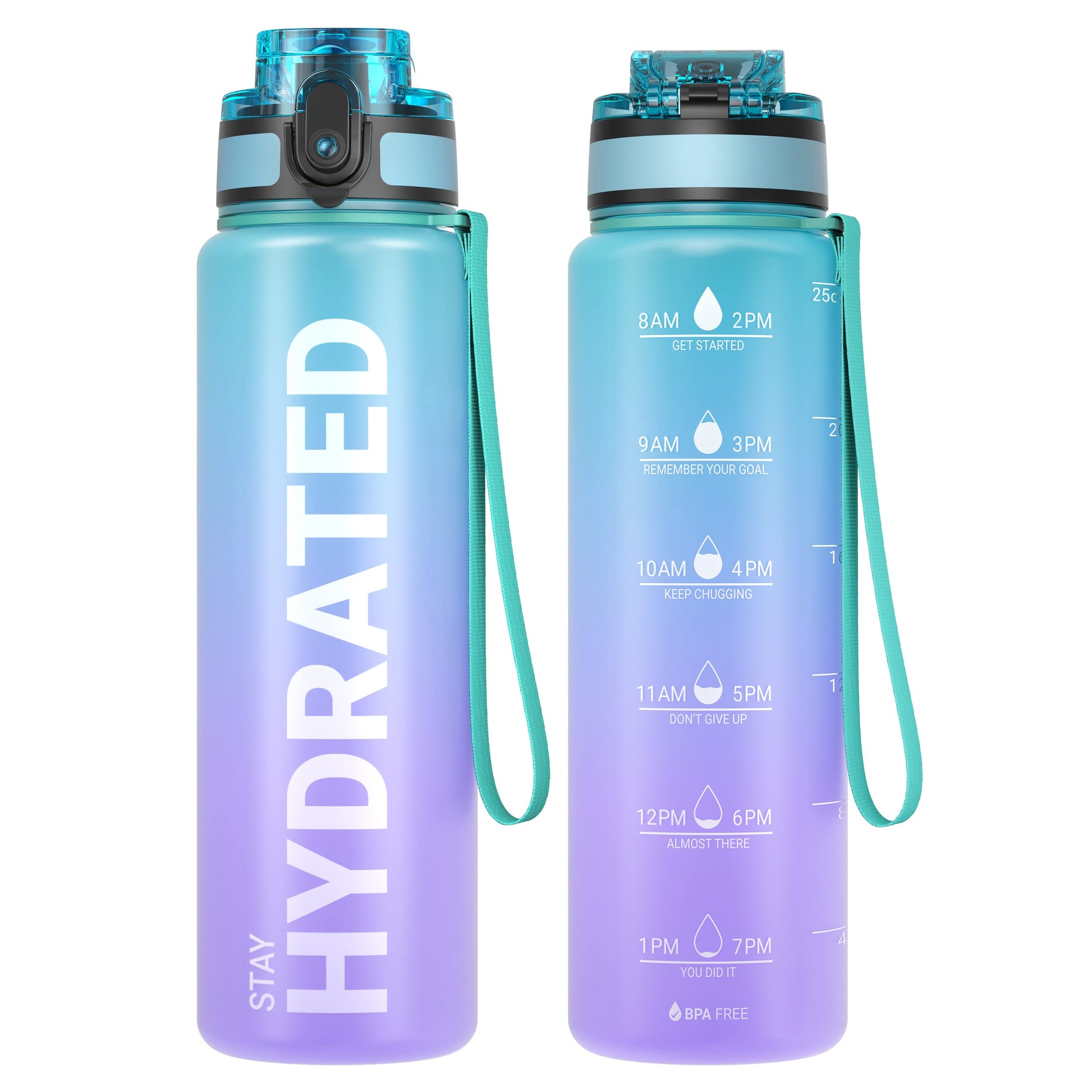 Sahara Sailor Trinkflasche, Sport Trinkflasche, [BPA-frei Tritan] 1L/500ML/750ML Auslaufsicher Sport Wasserflasche, Sportflasche für Fahrrad, Camping, Yoga, Gym (1 Flasche)