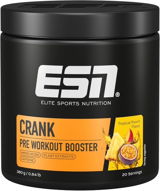 ESN Crank, Tropical Punch, 380g, kompletter Pre Workout Booster