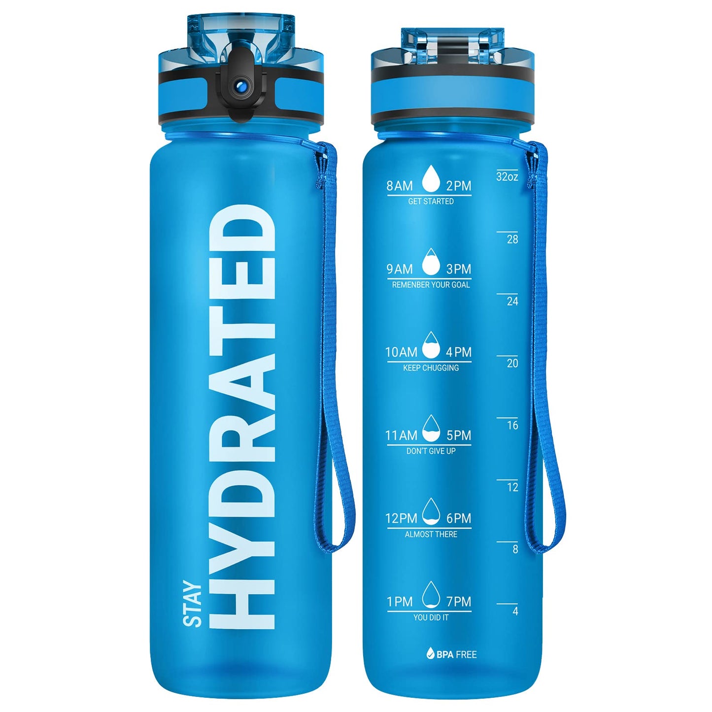 Sahara Sailor Trinkflasche, Sport Trinkflasche, [BPA-frei Tritan] 1L/500ML/750ML Auslaufsicher Sport Wasserflasche, Sportflasche für Fahrrad, Camping, Yoga, Gym (1 Flasche)