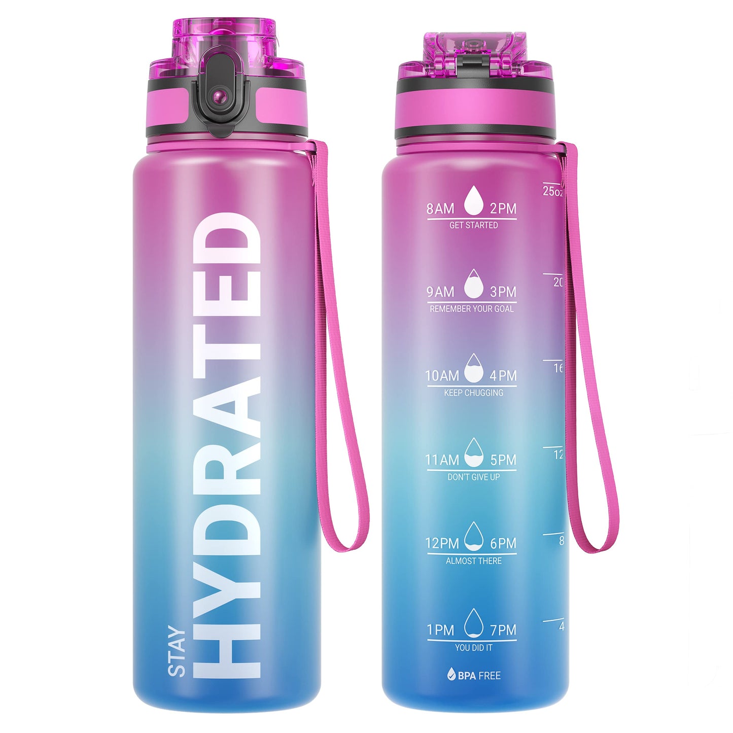 Sahara Sailor Trinkflasche, Sport Trinkflasche, [BPA-frei Tritan] 1L/500ML/750ML Auslaufsicher Sport Wasserflasche, Sportflasche für Fahrrad, Camping, Yoga, Gym (1 Flasche)