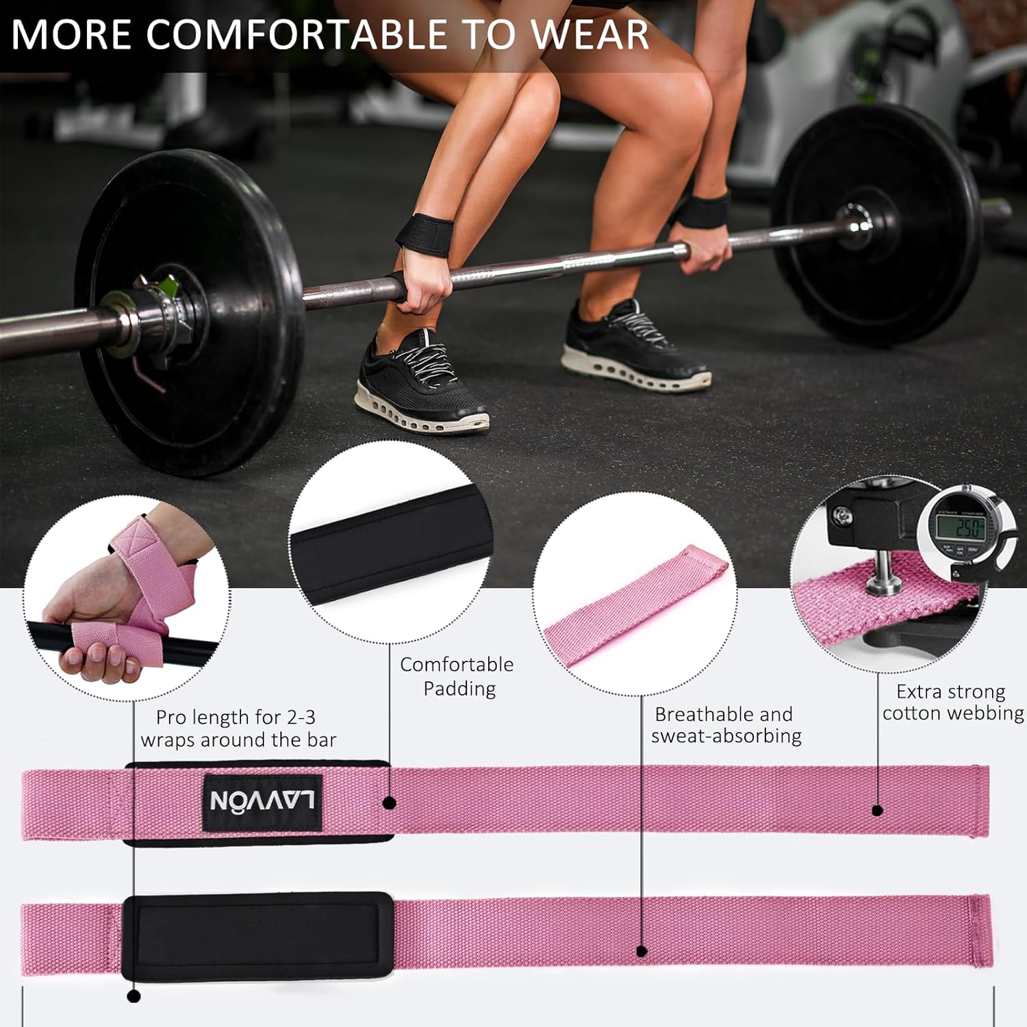 Langhantel Polster Set - Hip Thrust Pad Polster für Langhantelstange - Hantel Nackenpolster, Polsterung für Squats, Booty Training, Gym Fitness - mit Knöchelriemen, Zughilfen für Krafttraining
